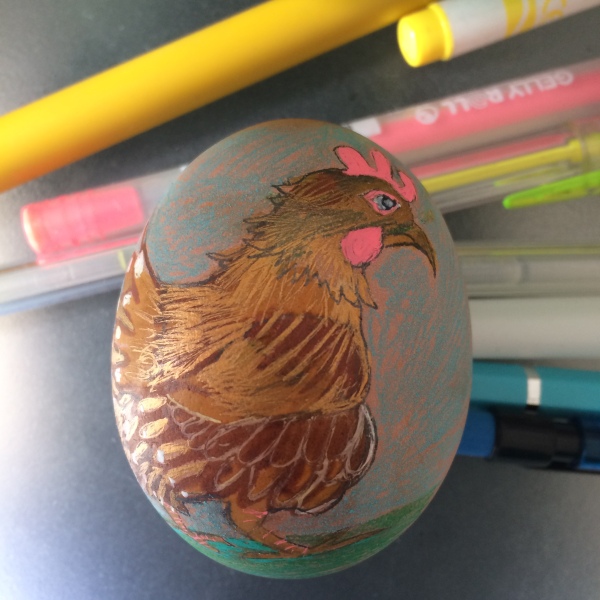 decorated egg by Myfanwy Tristram